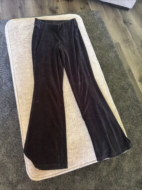 Old Navy Black Ribbed Flared Leggings